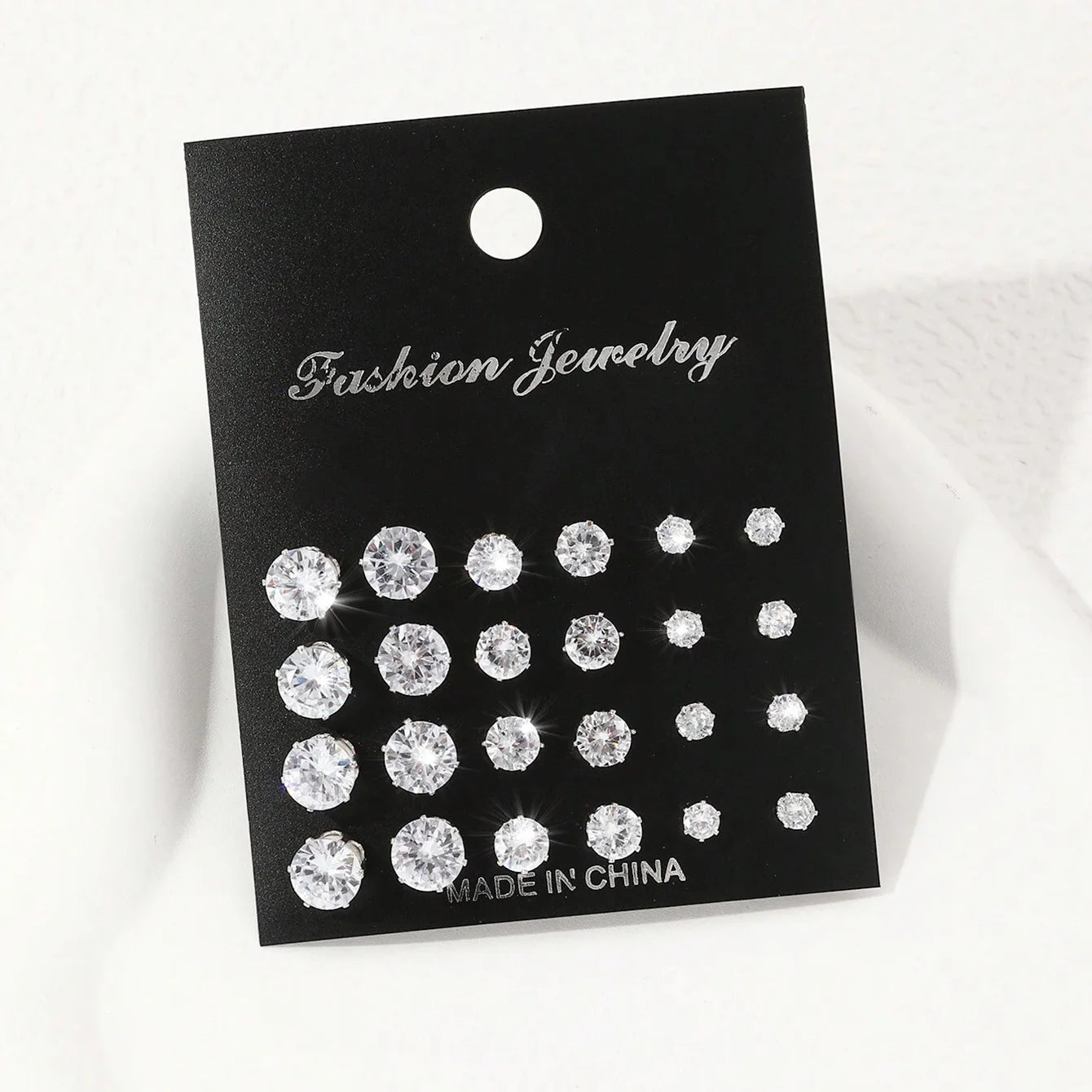 12 Pairs of Luxurious, Simple, Shiny, and Caring Decorative Earrings | Perfect Gift for Parties & Couples
