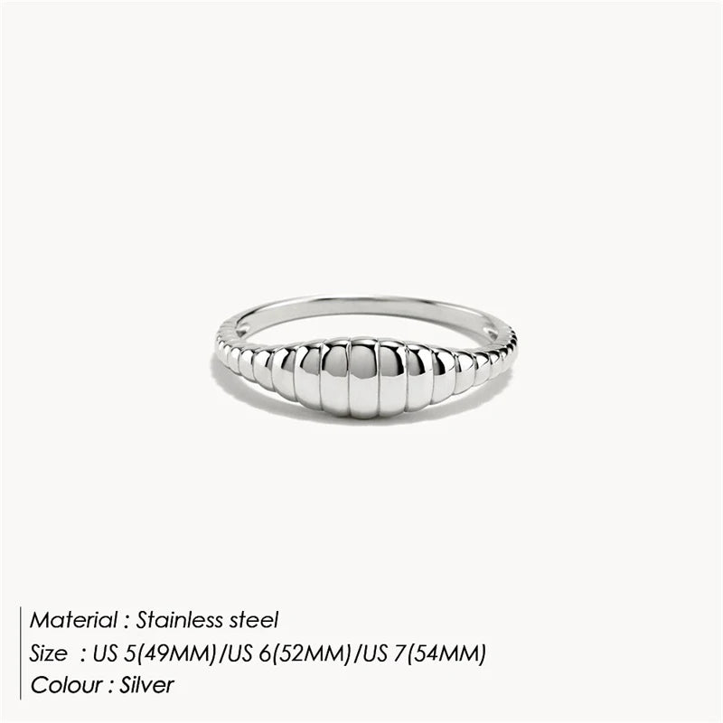 Stainless Steel Fashion Ring – Elegant Anillo Ringen Mujer | Women’s Couple Matching Jewelry