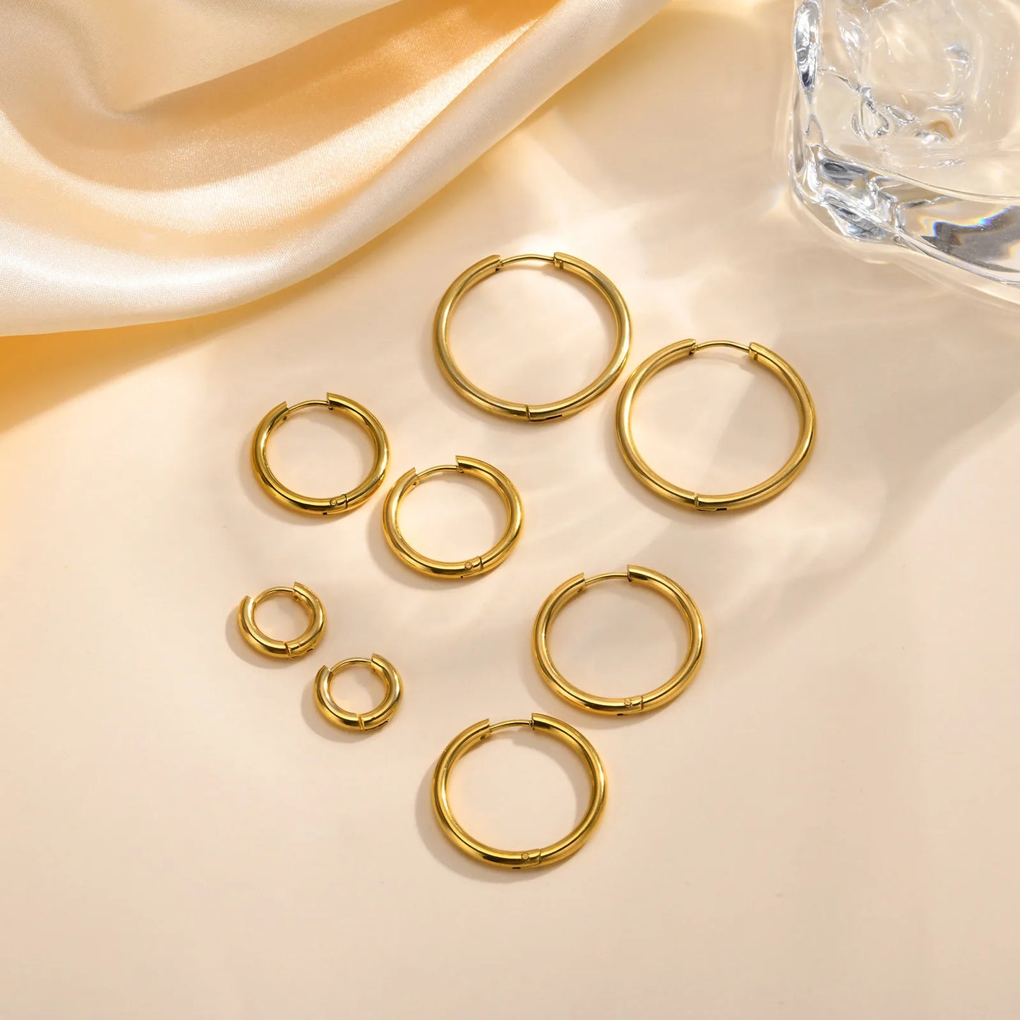Minimalist Stainless Steel Hoop Earrings – Simple Huggies for Women & Girls | Anti-Allergy, Everyday Hoops