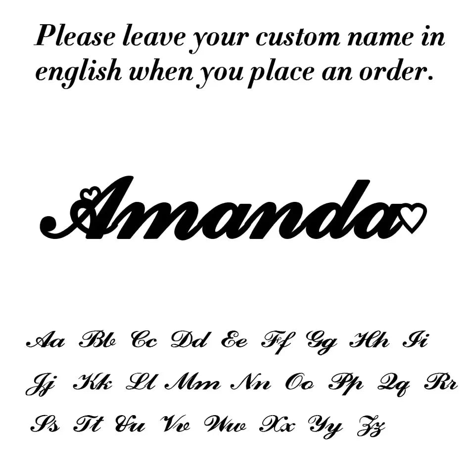 Custom Nameplate Choker – Personalized Stainless Steel Pendant for Women & Men