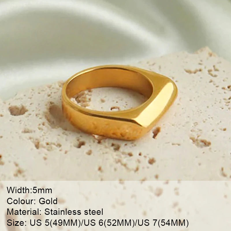 Stainless Steel Fashion Ring – Elegant Anillo Ringen Mujer | Women’s Couple Matching Jewelry