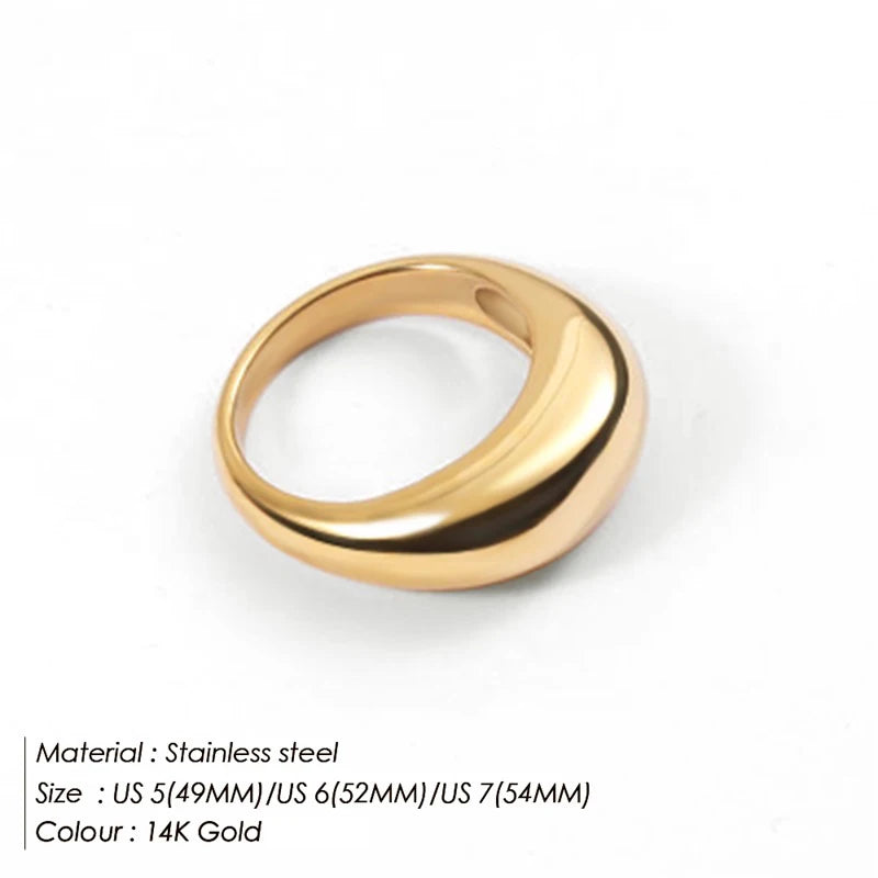 Stainless Steel Fashion Ring – Elegant Anillo Ringen Mujer | Women’s Couple Matching Jewelry