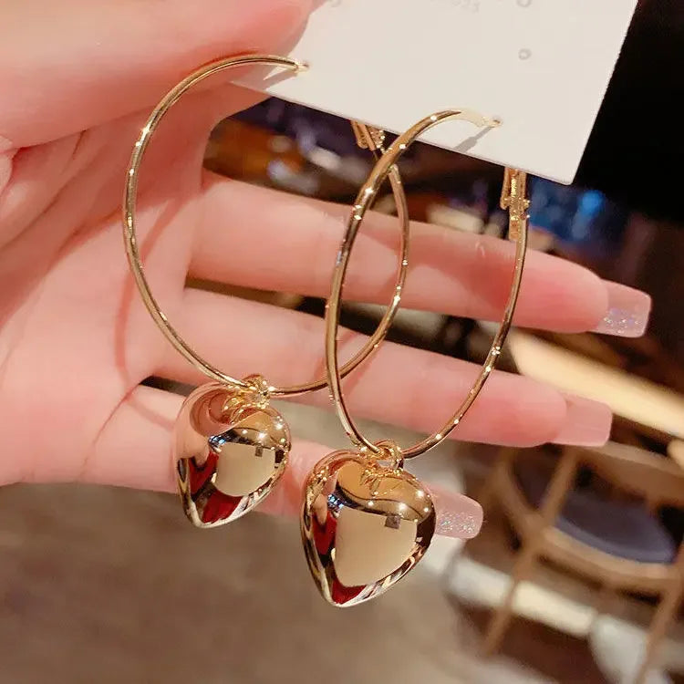 Wheat Tassel Pendant U-Shaped Earrings – Gold Color, 2025 New Fashion for Women & Girls