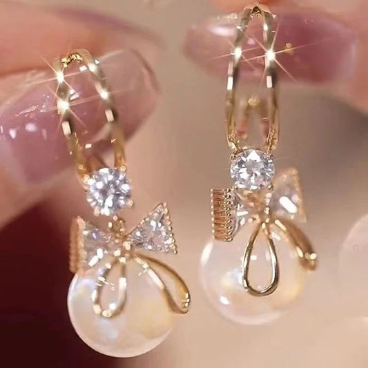 Pearl Pendant Earrings