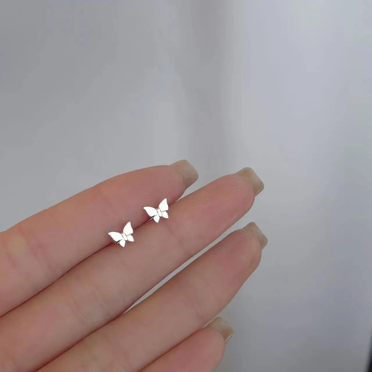 Minimalist Star Stud Earrings – Silver Color, Hypoallergenic Jewelry for Women & Girls