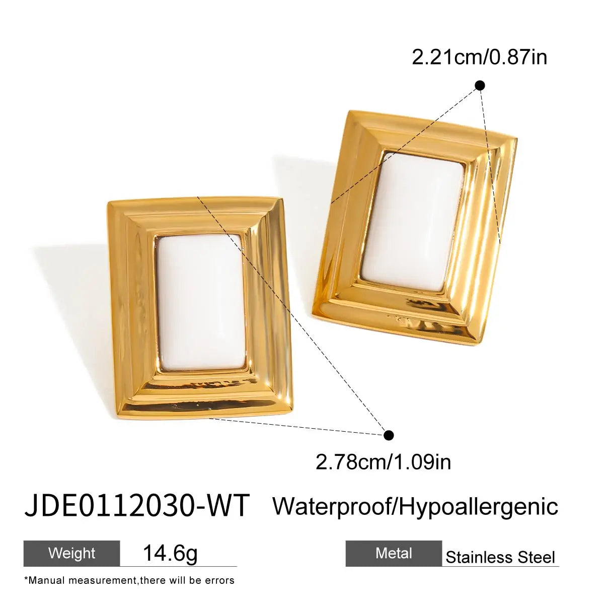 Geometric Irregular Stainless Steel Ear Studs – Textured Statement Earrings for Women