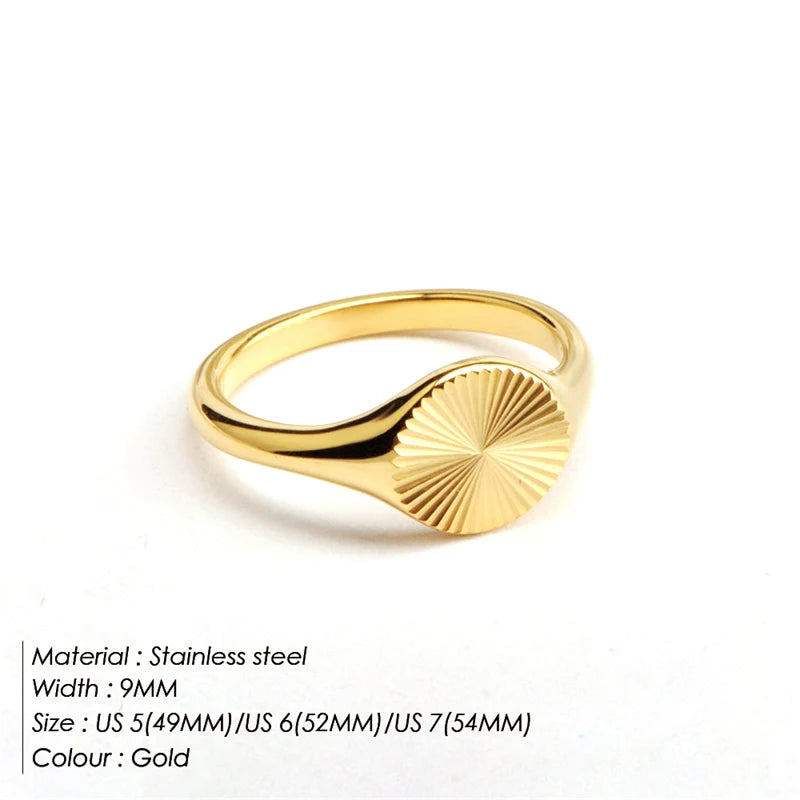 Stainless Steel Fashion Ring – Elegant Anillo Ringen Mujer | Women’s Couple Matching Jewelry
