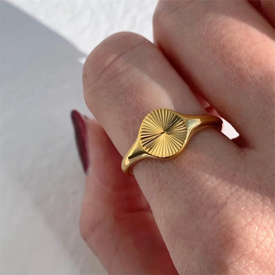 Stainless Steel Fashion Ring – Elegant Anillo Ringen Mujer | Women’s Couple Matching Jewelry