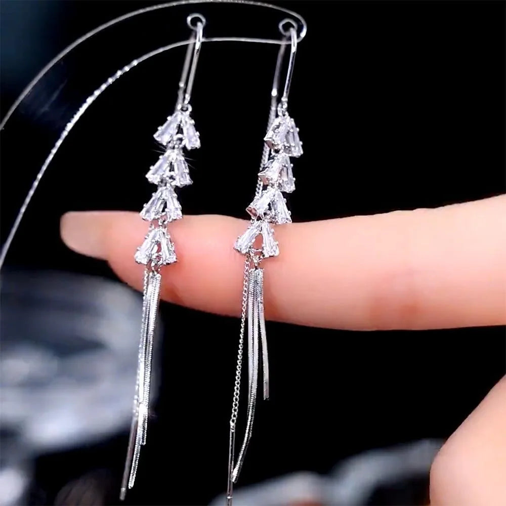 Elegant Green Flower Earrings – Light Luxury Jewelry for Women | Wedding & Party Gift