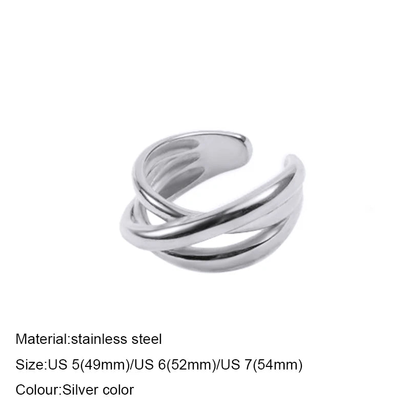 Stainless Steel Fashion Ring – Elegant Anillo Ringen Mujer | Women’s Couple Matching Jewelry