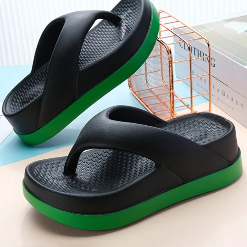 2025 Trendy Women’s Flip Flops – Casual Non-Slip Platform Sandals with Unique Features, Perfect for Outdoor Wear