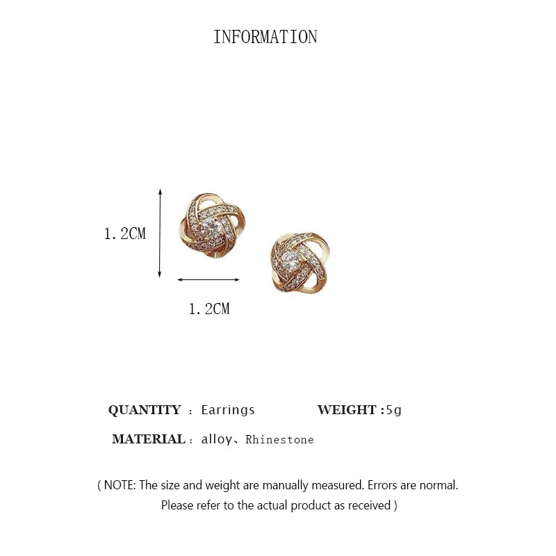 Light Luxury Cross Stud Earrings – Hollow Geometric Design for Women