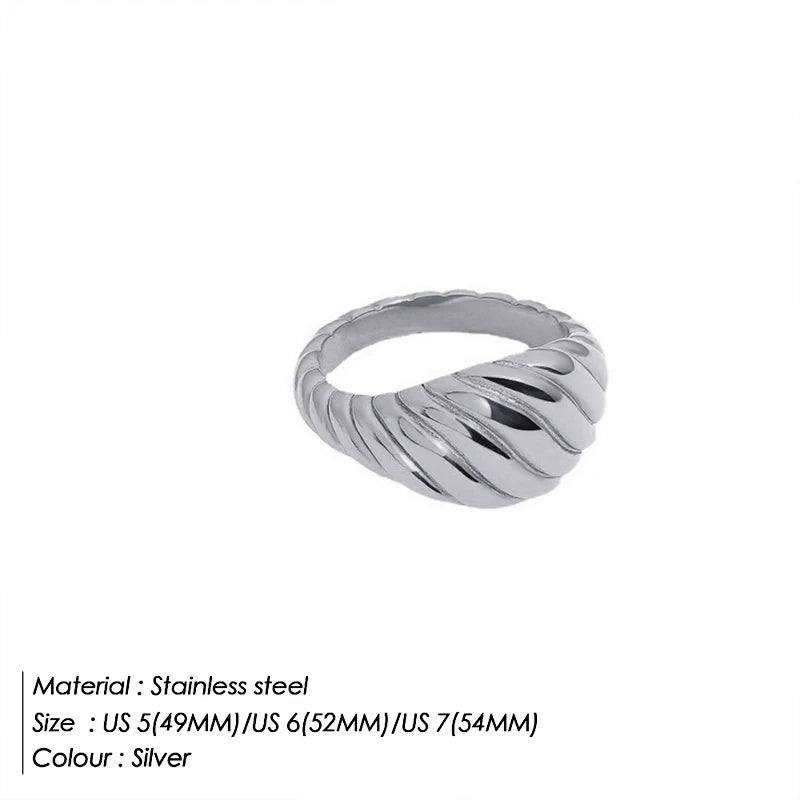 Stainless Steel Fashion Ring – Elegant Anillo Ringen Mujer | Women’s Couple Matching Jewelry