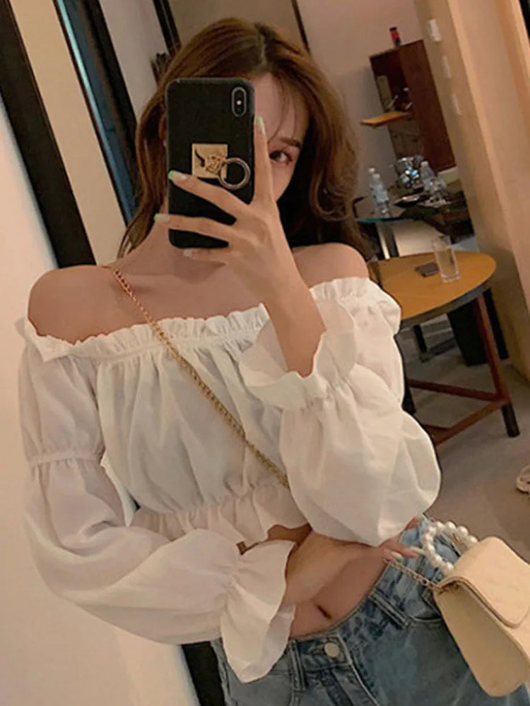 Women's Off-Shoulder Crop Top
