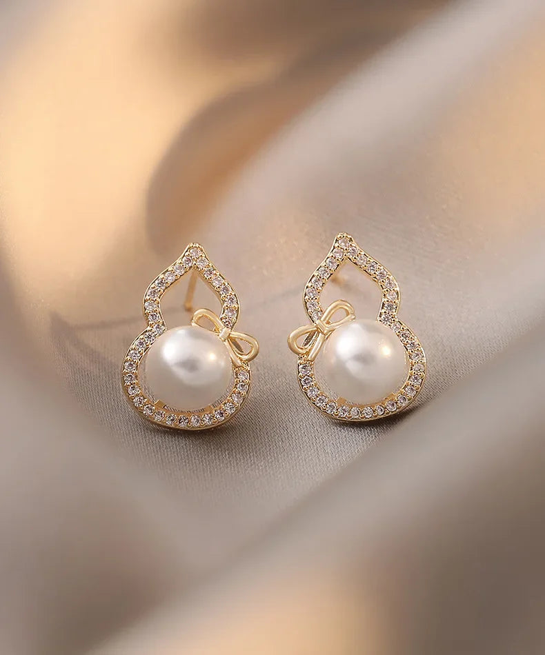Wheat Tassel Pendant U-Shaped Earrings – Gold Color, 2025 New Fashion for Women & Girls