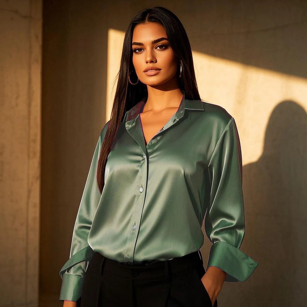2025 Summer Chic Satin Blouses
