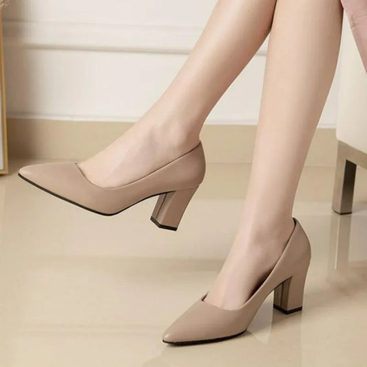 Leather High Heels