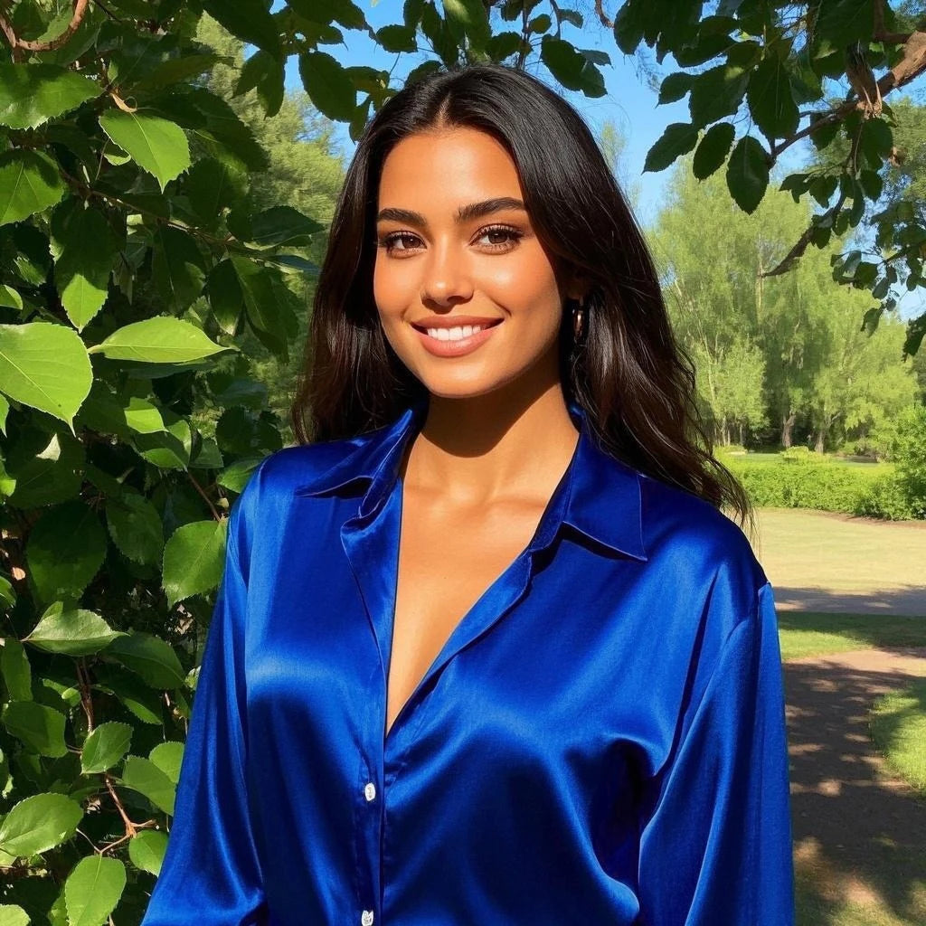 2025 Summer Chic Satin Blouses
