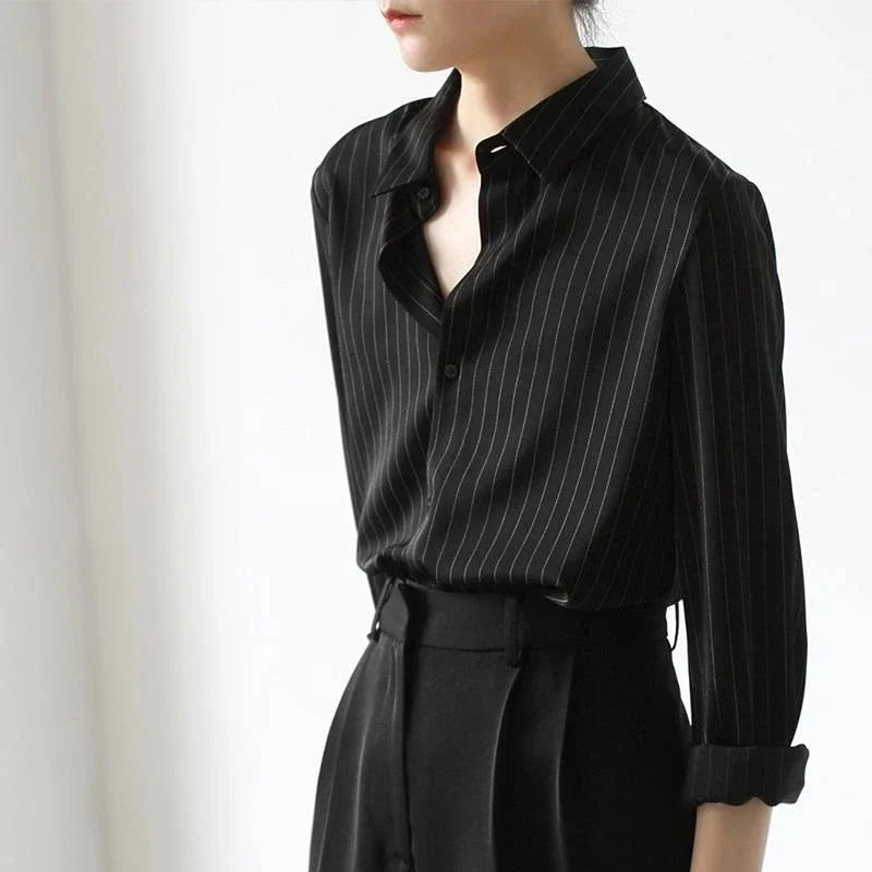 Black Striped Vintage Loose