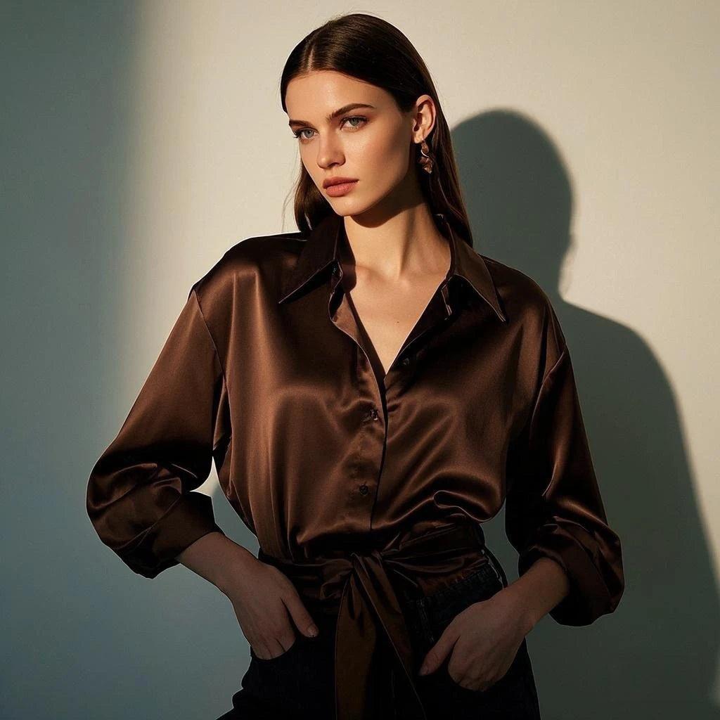 2025 Summer Chic Satin Blouses