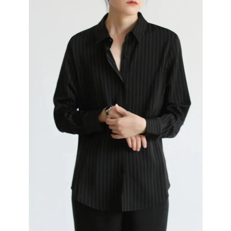 Black Striped Vintage Loose