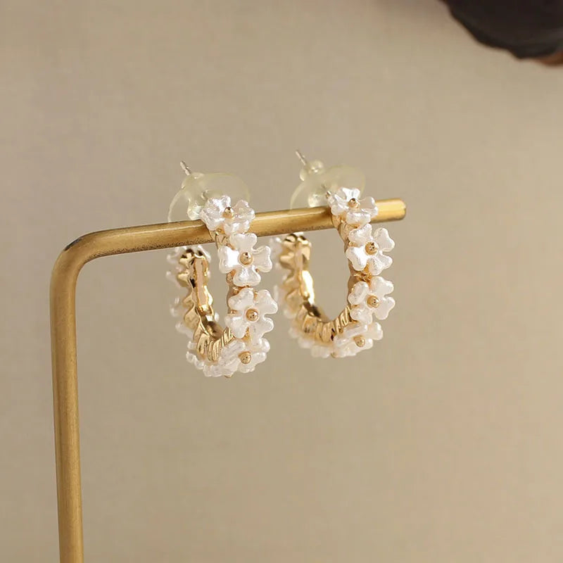 Flower Petal Dangle Earrings for Women – Luxury Designer Removable Tassel Earrings