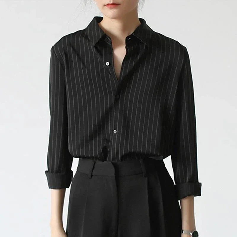 Black Striped Vintage Loose