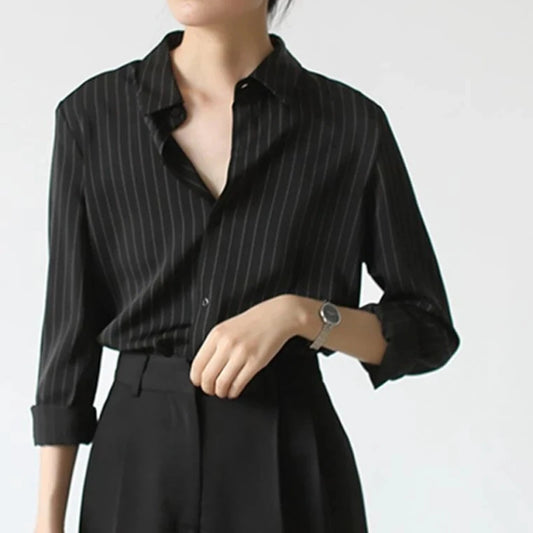Black Striped Vintage Loose